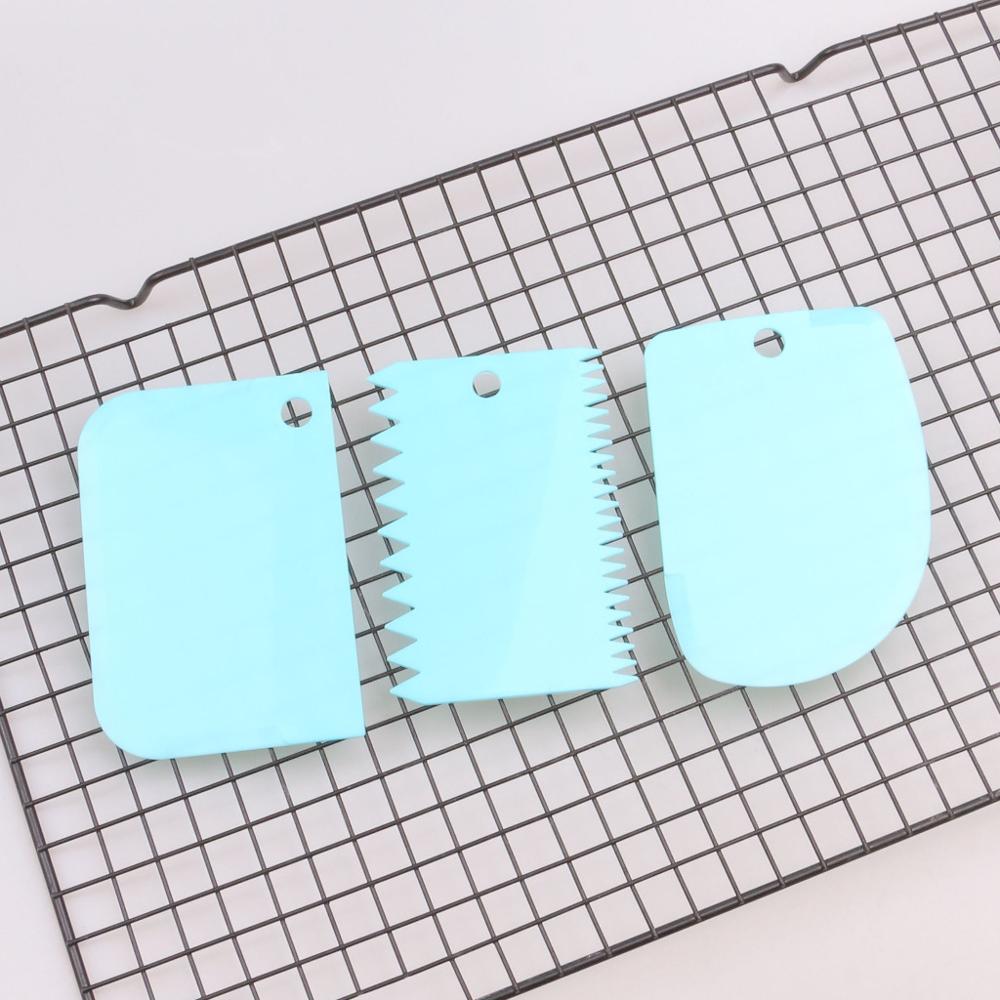 Dough Cake Scraper Bowl Scraper Cake Scraper Plastic Dough Cutter Jagged Edges Scraper Curved Edge Scraper Flat Edge Scraper: A