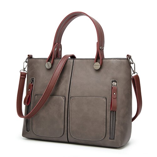 Bolso de hombro Vintage Tinkin para mujer, bolsos casuales femeninos para compras diarias, bolso para damas de: gray