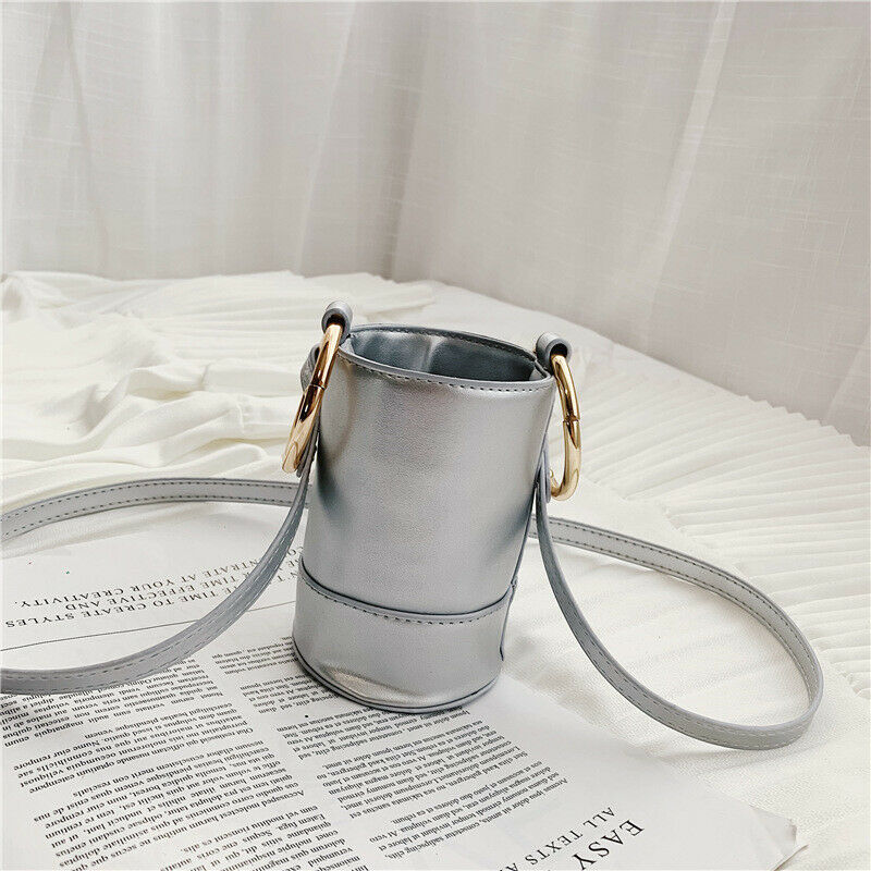 Baby Girls Shoulder Bag Messenger Crossbody Handbag Kids Cute Storage Casual Mini Key Coin Purse: Silver