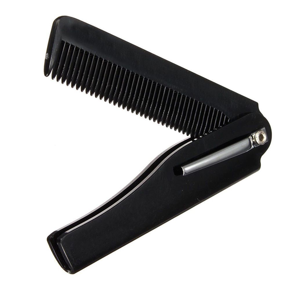 Portable Foldable Comb Pocket Salon Hair Styling Tools Black Men Beard Combs Women Massage Hair Brush Travel Accessories