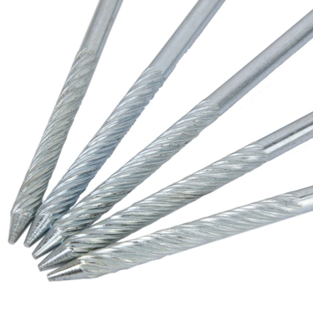 5pcs Heavy Duty Camping Tent Awning Drill-in Iron Pegs for Hard Ground