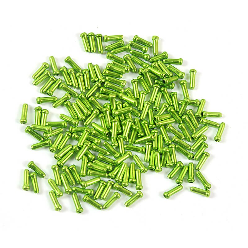 50Pcs Bike Cable End Caps Aluminium Rem Shifter Inner Cable Tips End Cap Crimps Fietsen Derailleur Shift Draad adereindhulzen: Green