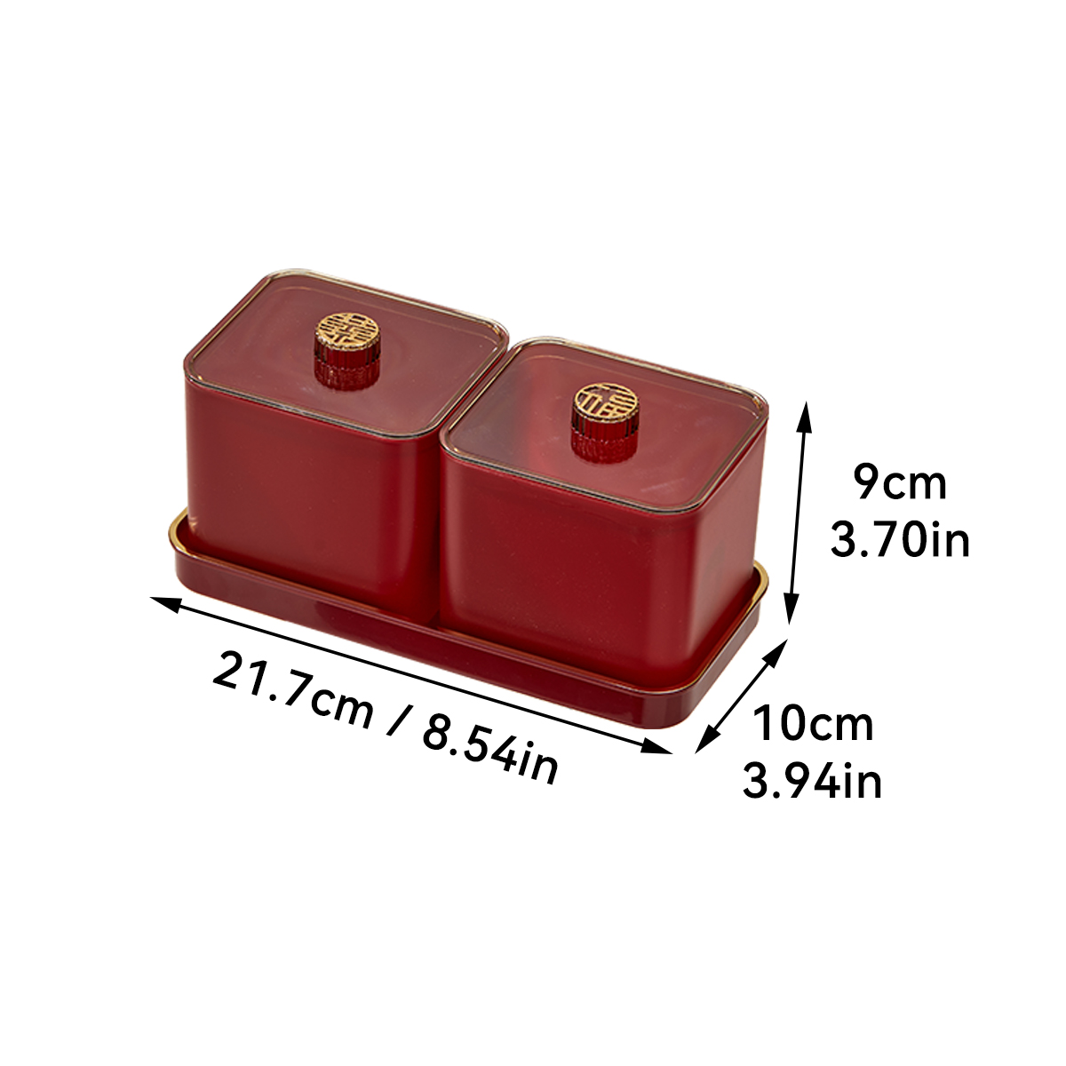 WORTHBUY 2/4/6 Gitter Lebensmittel Aufbewahrung sbox feuchtigkeit beständige Nuss, Trocken früchte, Süßigkeiten Box Obst Vorrats behälter für Weihnachten Neujahr: Tiefe Blau