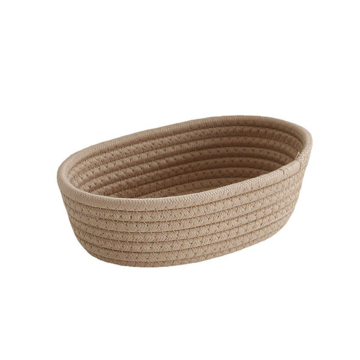 Boat-shaped Storage Basket Storage Box Desktop Sundries Storage Basket Cosmetic Porch Hand-woven Cotton Thread Storage Basket
