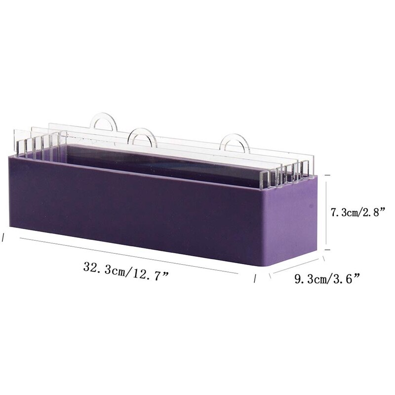Silicone Loaf Soap Mold with Vertical and Crosswise Dividers for Handmade Render Soaps Mould: Big Vertical