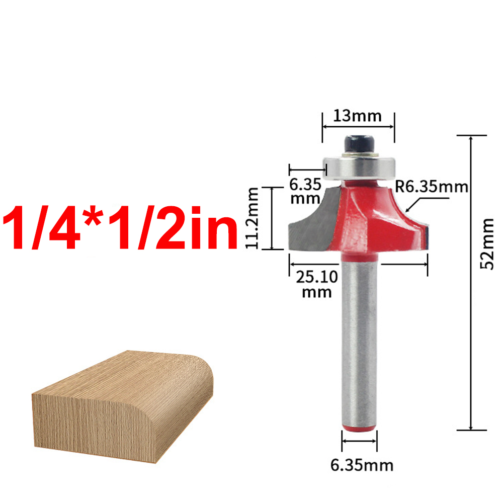 1/4inch Shank Wood Router Bit Straight End Trimmer Milling Cutter clean flush trim corner round cove box bits tools Mill Cutt: BIHH5743D