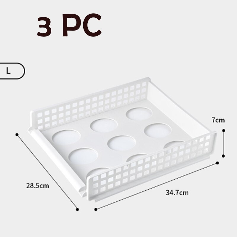Layered Wardrobe Partition Storage Rack Drawer Foldable Cabinet Stackable Closet Organizer Interspace Shelf Clothes Organizer: L 3PC