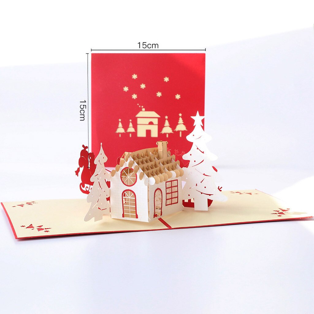 Merry Christmas 3D Cards Wedding Lover Greeting Cards Christmas Cards Happy Birthday Anniversary Card Blessing Cards