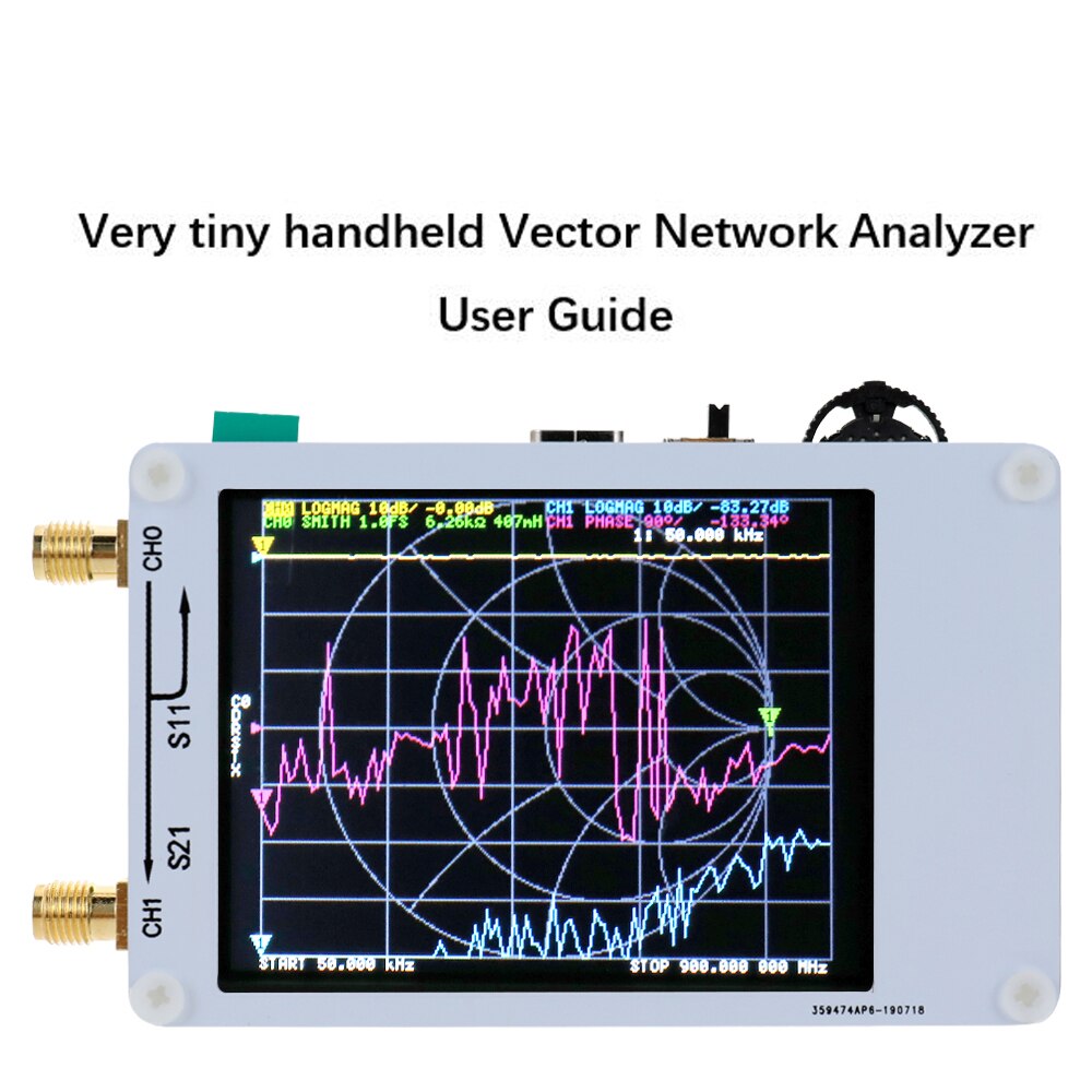 Vector Network Analyzer Nano VNA Vector Network Analyzer 50KHz-900MHz Digital Touching MF HF VHF UHF Antenna Analyzer Standing 6