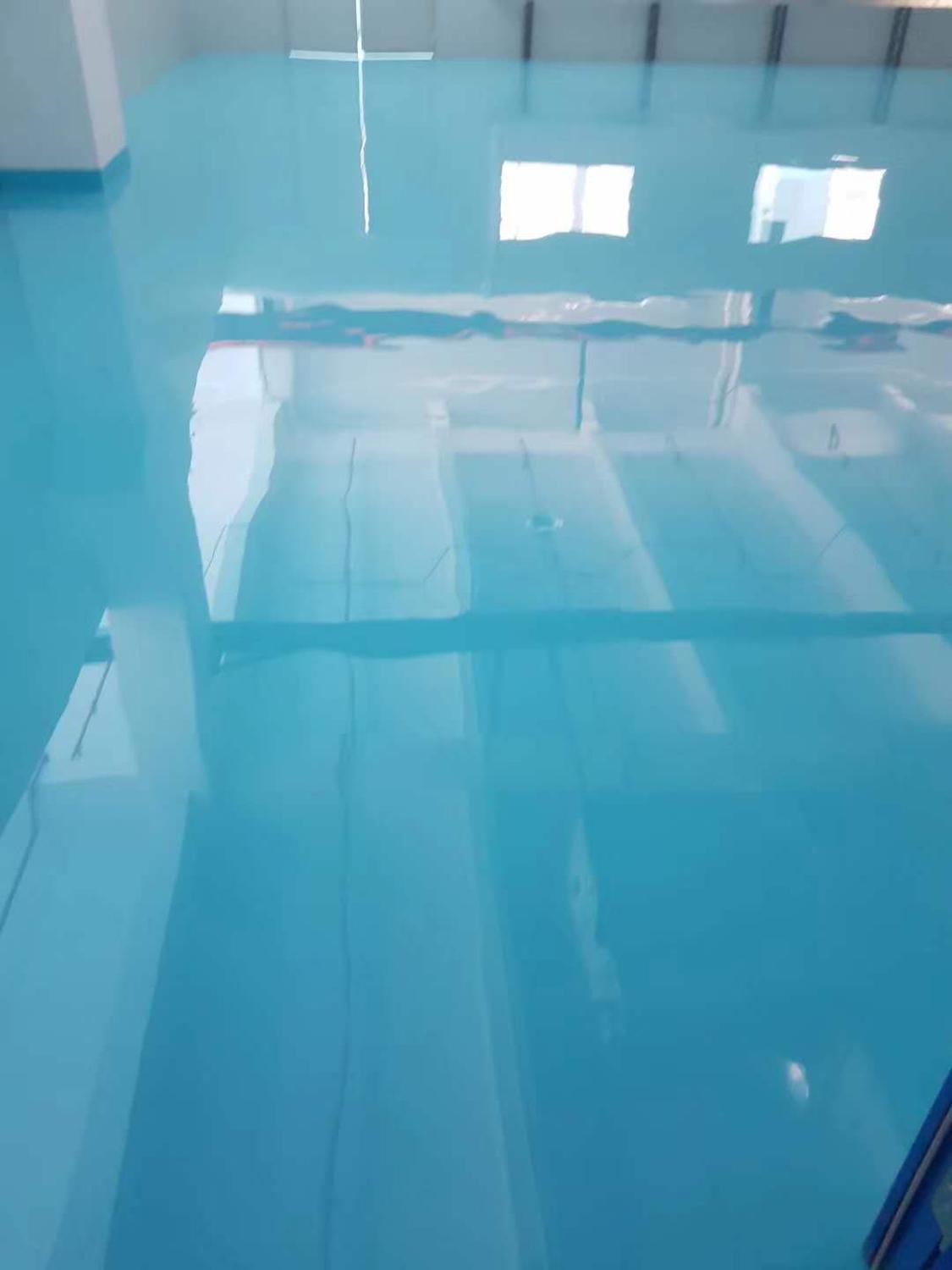 Epoksydowa samopoziomująca farba podłogowa wysoka twardość wysoka przyczepność i wysoka jasność resina epoxi pegamento 1kg epoxica epossidica: sky blue