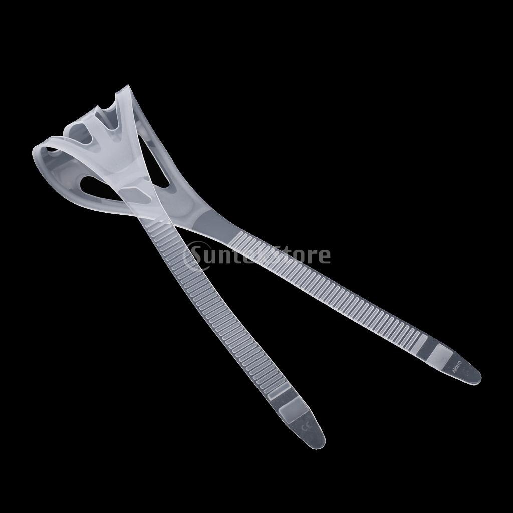 Clear Silicone Scuba Diving Snorkeling Mask Strap + Black Neoprene Strap Cover Hair Protection Cover