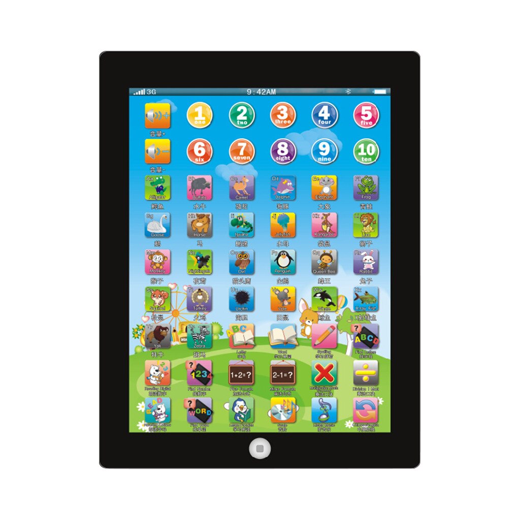 Spansk alfabet barn tablet punkt læs berøring aktiver bærbar computer computer pædagogisk legetøj playmobel detaljer til børn