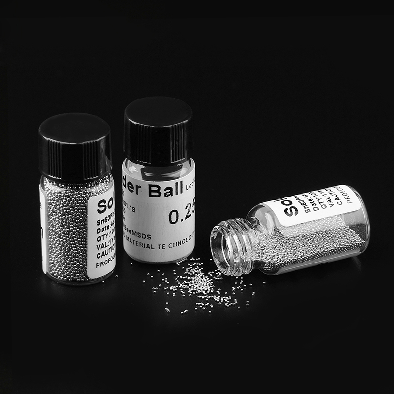 Bga reballing baller 0.2/0.25/0.3/0.35/0.4/0.45/0.5/0.55/0.6/0.65/0.76mm sn63/pb37 loddeball for bga reballing sjablong