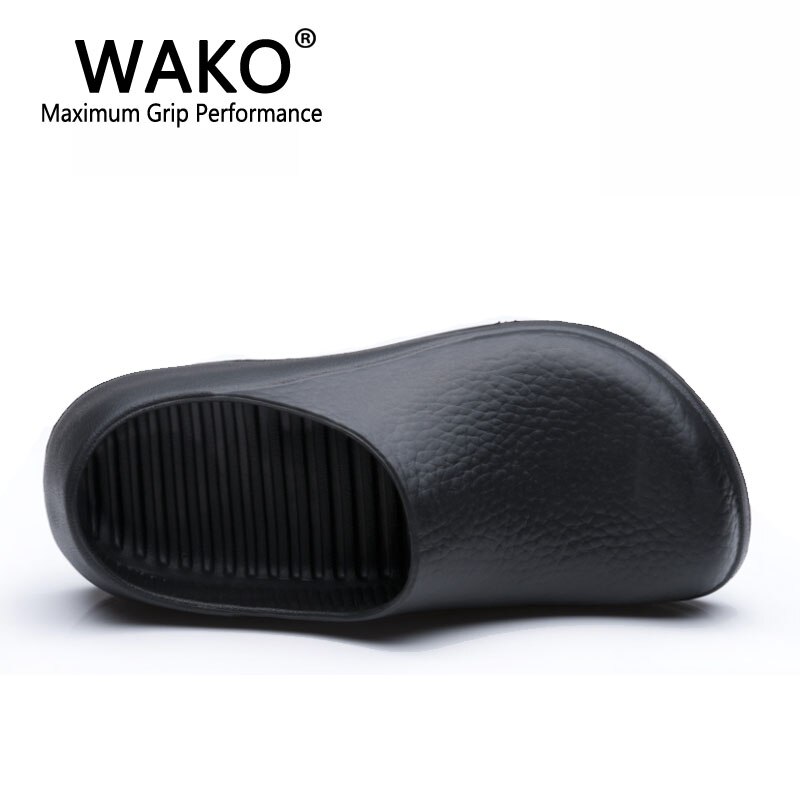 WAKO 9051 Chef Shoes for Men Black Sandals for Kitchen Restaurant Work Shoes Super Anti-skidding Safety Shoes Clogs Size 39-45