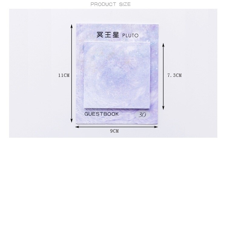 6pcs Planet Drawing Sticky Note set Decorative Rainbow Moon Galaxy Memo Agenda Stationery Office School Supplies H6341