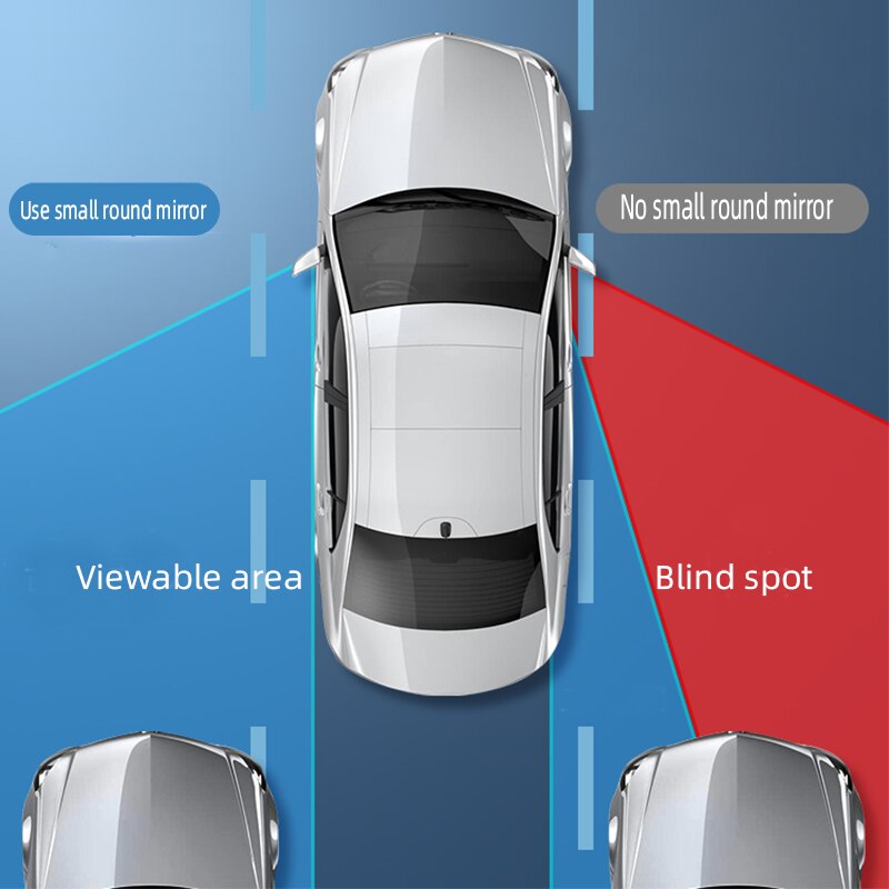 Bil bagfra blindspids glas konveks vidvinkelobjektiv parkeringsspejl bakspejl spejl  hd 360 graders auto tilbehør