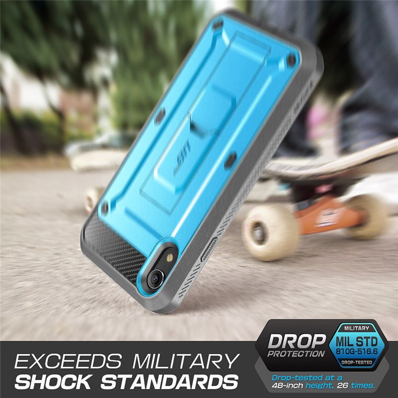 SUPCASE Pour iPhone XR Cas 6.1 pouces UB Pro Full-Corps Robuste Étui Housse de Téléphone avec Construit-dans le Protecteur D'écran et Béquille