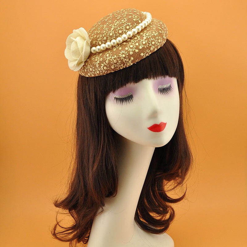 Chapeaux de mariée bleu marine fascinateurs de mariage coiffe chapeau de fête accessoires de mariage accessoires de cheveux de fête