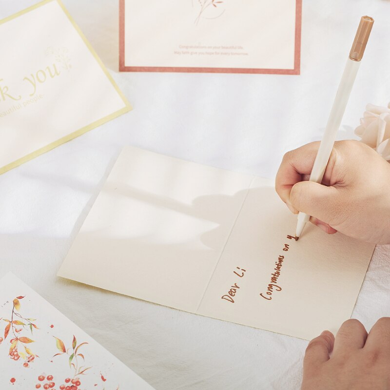 Greeting Card Envelope Set Warm Wishes Series Fresh Art Birthday Blessing Card Stationery School Office Supplies