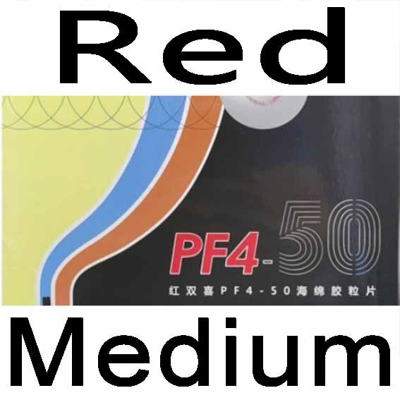 Original dhs PF4-50 tênis de mesa borracha para ping pong raquete de tênis de mesa esporte entretenimento: PF4-50 Red Med