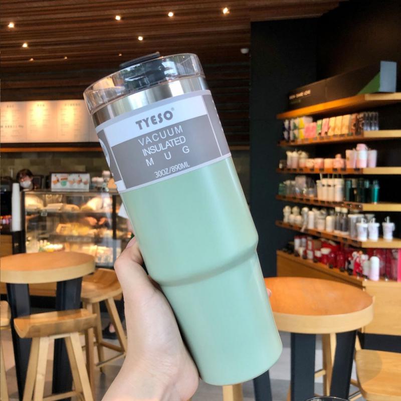 600/900ML Coffee Mug Thermos Tumbler Water Cup Stainless Steel Cups Vacuum Flask Thermos Bottle Thermal Cup Garrafa Termica Cup: D 890ML