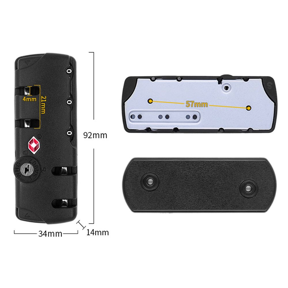 TSA 3 Digit Password Lock Travel Suitcase Luggage High Security Coded Lock Sturdy Cupboard Cabinet Locker Duffle Bag Padlock