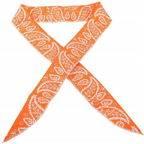 Sommar hals svalare halsduk kropp is sval kylande wrap slips pannband multifunktion giftfri siden halsduk: Orange