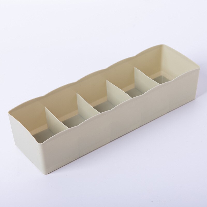 5 Compartment Multi-Purpose Underwear Bra Tie Drawer Storage Box Clothes Organizer Socks Case for Ties Bedroom: Nordic green