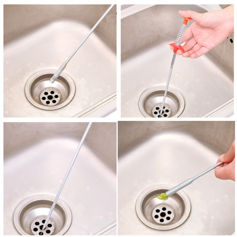 60 Cm Riool Borstel Thuis Buigbare Sink Tub Wc Bagger Pijp Snake Borstel Gereedschap Creatieve Badkamer Keuken Accessoires