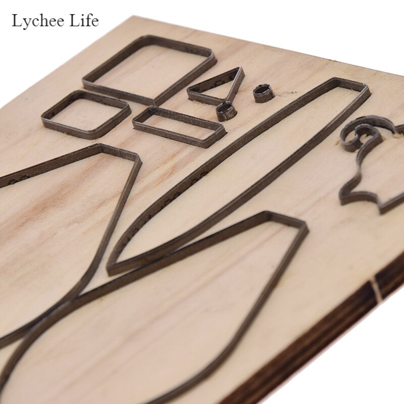 Lychee Life Handmade DIY Small Car Shaped Cutting Punching Model Wooden Leathercraft Cutter Tools