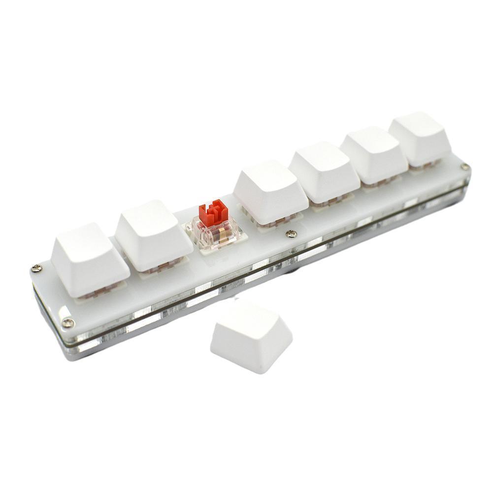 Mini 7 Key Custom OSU Keypad USB Wired White Programmable Macro Mechanical Keyboard For Gaming Working DIY Macropad