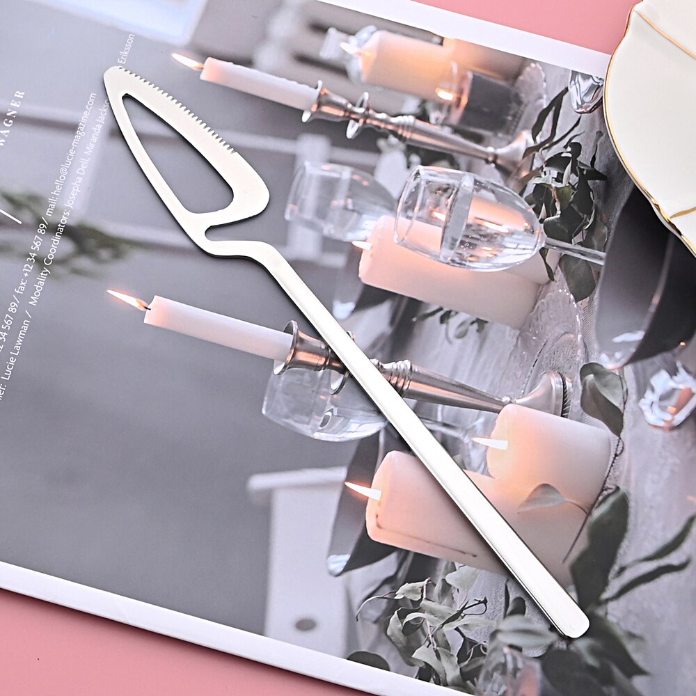 Stainless Steel Cutlery Silverware Forks Spoons Knives Dinnerware Sets Dishwasher Safe Tableware Set 24 Pieces with Tea Fork