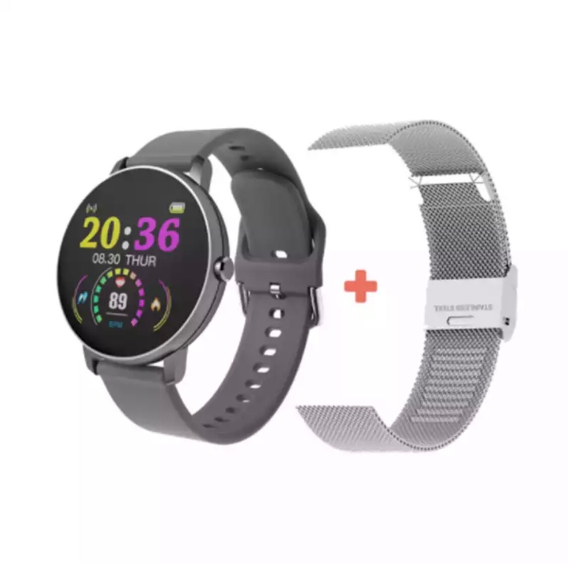 Smartwatch,reloj inteligente,unisex,control bluetooh,llamadas,mensajes,redes sociales,deporte,ritmo cardiaco etc etc: World Pack Grey