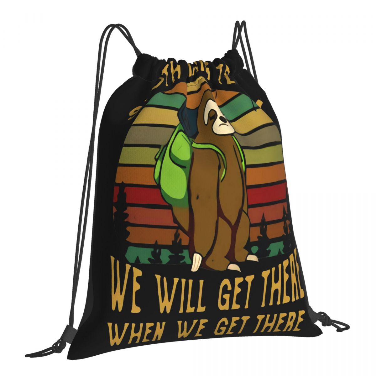 Luiaard Wandelen Team Zullen We Krijgen Er Grappige Vintage Mens S 2Xl Ademend Leuke Tassen Rugzak Tas