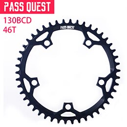 Pass quest road vouwfiets 130 bcd ronde smalle brede kettingblad fiets kettingblad 42t-52t crankstel tandplaat onderdelen: 46t