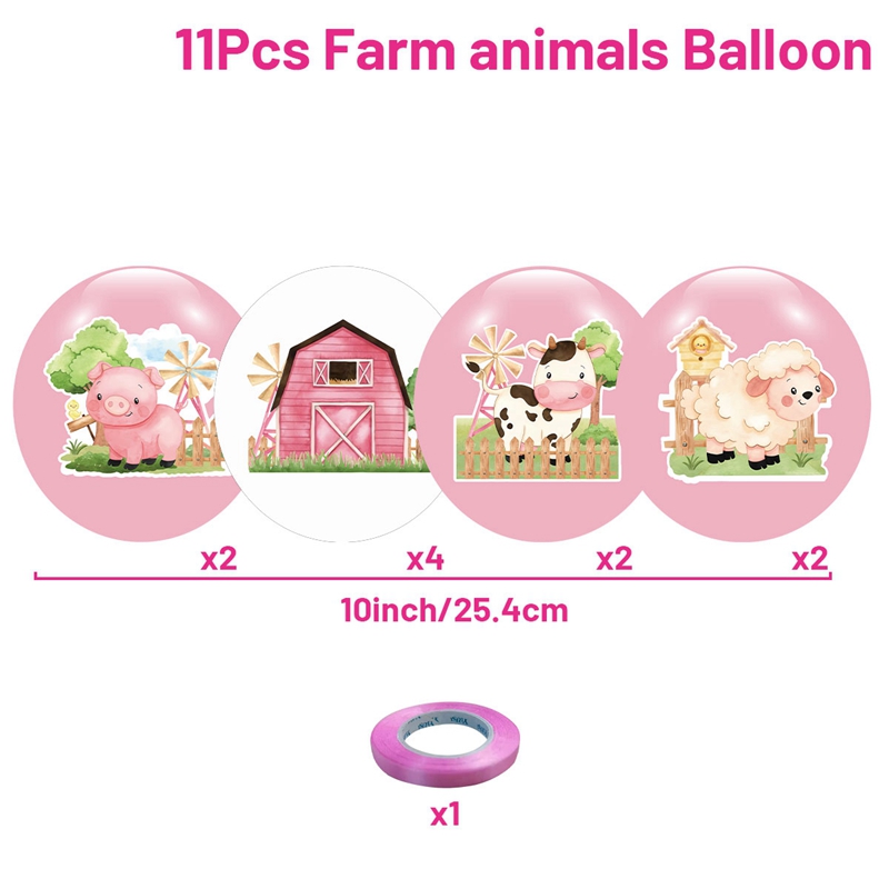 Roze Boerderijdieren Wegwerp Servies Boerderij Thema Verjaardagsfeestje Decor Kinderen 1e Verjaardag Meisje Feestartikelen Baby Shower