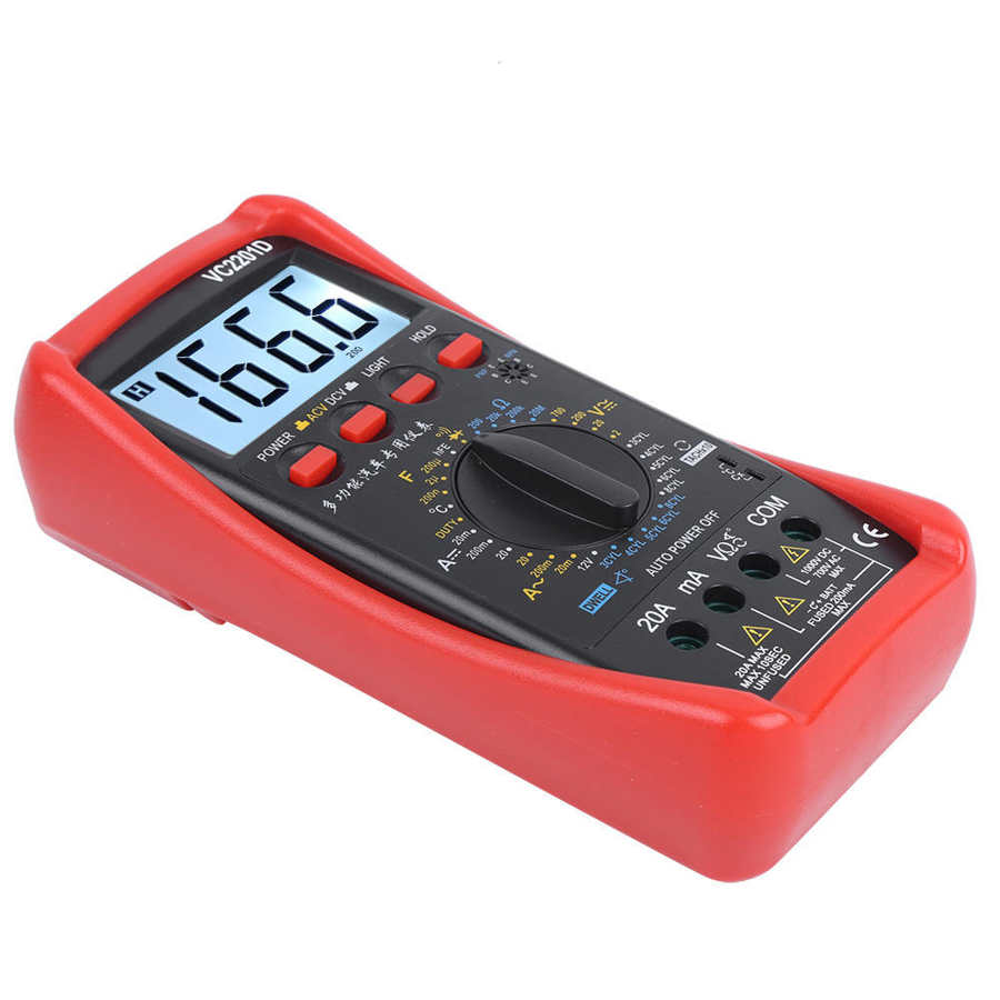VC2201D compteur de tachymètre automobile portable affichage LCD multimètre numérique accessoires d'entretien de voiture multimètre numérique