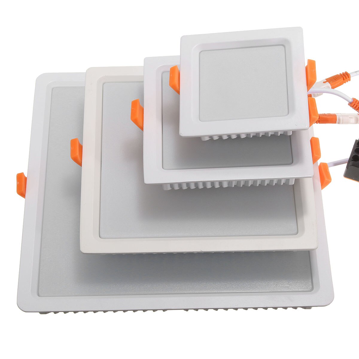 Ultrathin Recessed Downlight Square LED Panel Lights Lamp AC85-265V Fixture Recessed Ceiling Down Lights Lamp Warm White