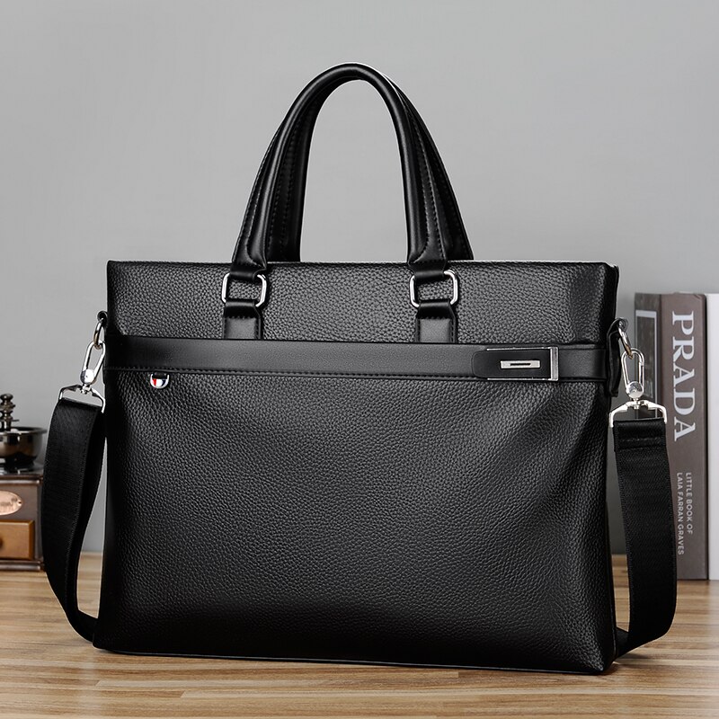 Men&#39;s Leather Bag for 14 Inch Laptop Bag Briefcases Leather Office Men&#39;s Business Bags for Document Holder Work Bag