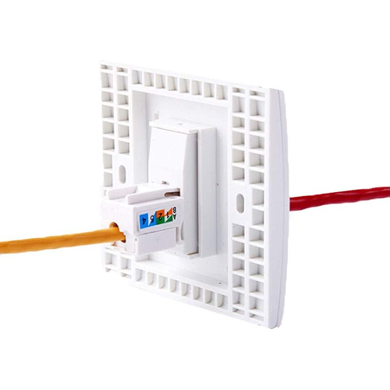 50 Pack RJ45 Cat6 90-Degree Keystone Jack Insert Ethernet UTP Cat6 Keystone Jacks