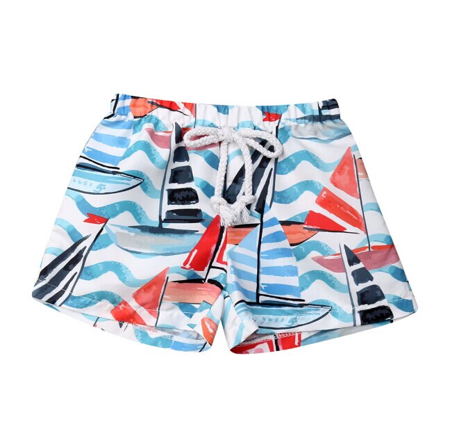 Hawaiian Style Baby Boy Elastische Board Shorts Bloemen Tailleband Kids Zwemmen Bodem Casual Baden Peuter Zomer Strand Shorts: Rood / 12m