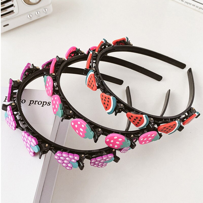 Kinderen Leuke Bloem Gevlochten Haarband Gebroken Haar Artefact Meisjes Niet Pijn Haarspeld Hoofdband Haarspeld Hoofdtooi Vrouwelijke