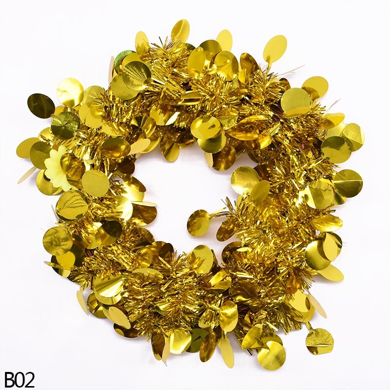 2M Colorful Fringed Sequins Garland Bar Christmas Tree Streamers Decoration Party Supplies Wedding Festival Birthday Decorations: B02