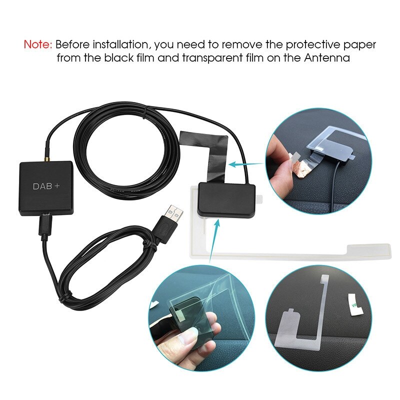 Adattatore Radio Dab Kit Ricevitore Radio Dab Per Auto, Antenna Di - Foto 7
