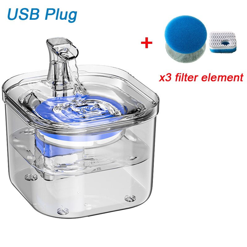 Induktion Katze Wasser Brunnen mit Sensor Rostfreiem Stahl Automatische Katzen Wasser Spender 4 schicht Filter Clever Haustier Trinken Brunnen: B-Filter X3