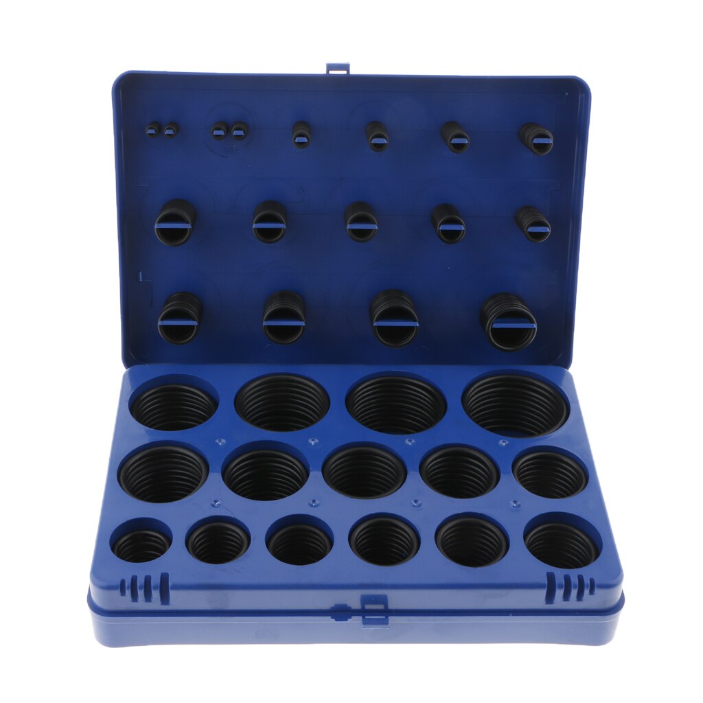 382 Pieces 30 Sizes Automotive Car Air Conditioner O-Ring Rubber Washers Gasket Blue Assortment kit