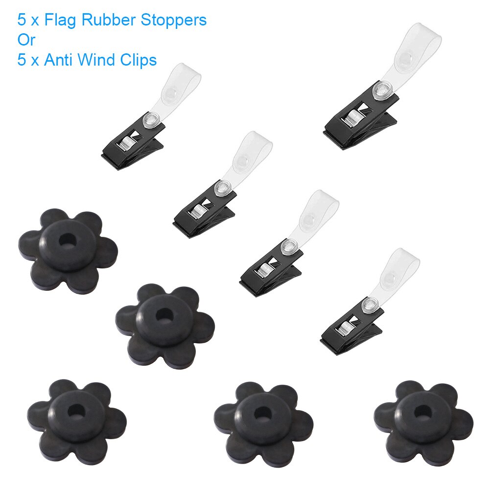 5 stuks/set vlaggenrubberstoppers voor buiten, tuinbevestiging, praktische anti-windklemmen, verstelbare handgereedschappen, paalaccessoires, terras