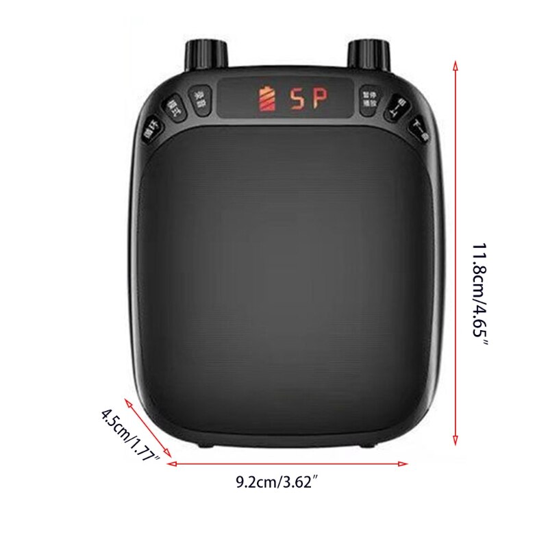 Sistema portatile amplificatore vocale Mic per insegnanti, canto, allenatori, cintura per cuffie da allenamento può legare intorno alla vita