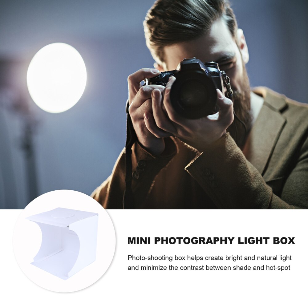 Portable Photography Studio Mini Folding Photo Light Box Photography Tent Kit with 6 Color Background (20 x 20cm)