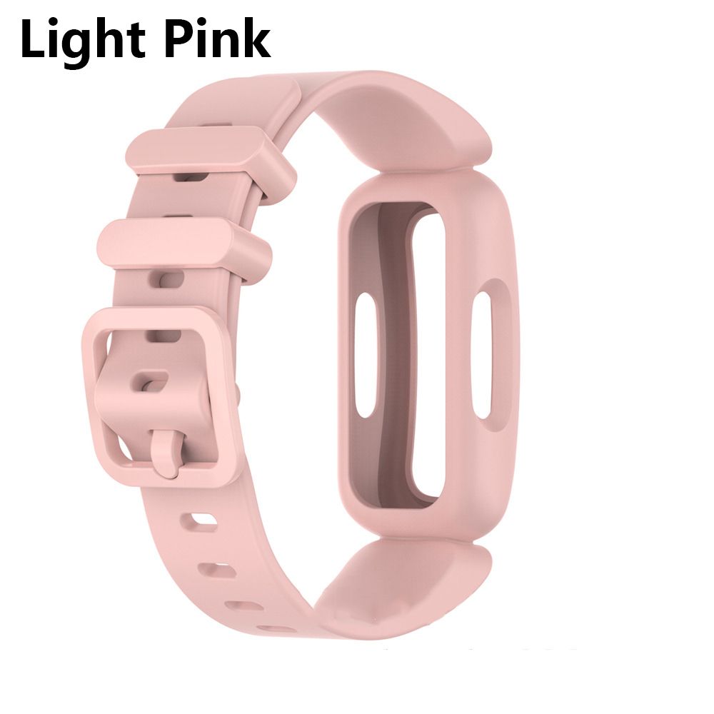 Wrist Strap Silicone Bracelet For Fitbit Ace 3/inspire 2 Smart Watch Band Bracelet Replacement Kids Wristband Watchbands: light pink